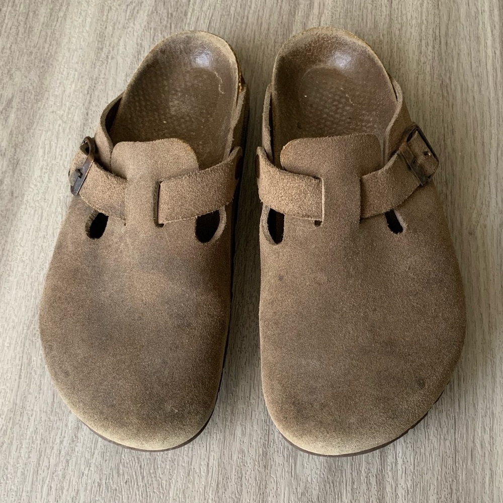 Birkenstock Brown Suede Clogs - Picture 13 of 13
